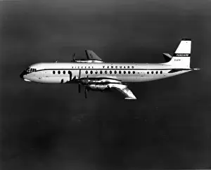 The first Vickers Vanguard G-AOYW in flight