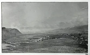 Tibet Prints: First view of Gyantse town