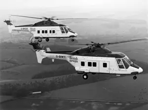 The first two Westland 30s G-BIWY and G-BKGD