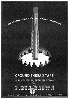 Thread Prints: Firth Brown Engineers Tools Ground Thread Taps