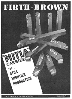 Thos Prints: Firth Brown Engineers Tools MITA Carbide Machine Tools