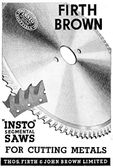Saws Prints: Firth-Brown Insto Sgemental Metal Cutting Saws 1943