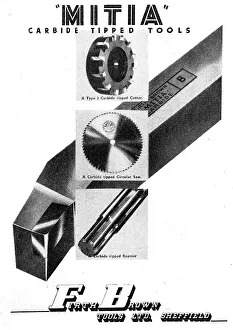 Tipped Prints: Firth Brown MITIA Carbide Tipped Tools 1949