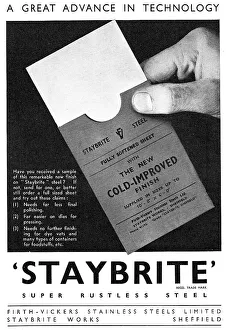 Steels Prints: Firth-Vickers Staybrite Stainless Steels