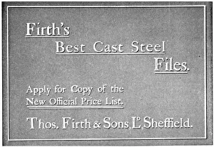 Files Prints: Firths Cast Steel Files 1917