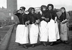 Herring Prints: Fish girls, North Shields early 1900's