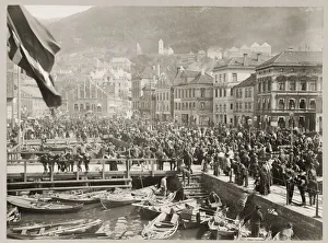 Fish market in Bergen, Norway