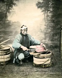 Fish vendor, Japan