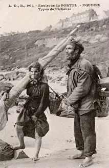 Fisherfolk at Equihen-Plage near Le Portel, Pas-de-Calais
