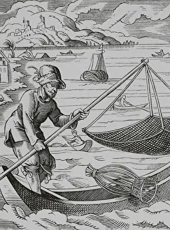 Systems Prints: The fisherman, 16th century. Engraving