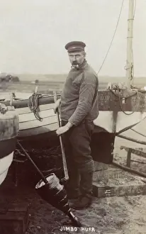 Fisherman with boats, Southwold, Suffolk