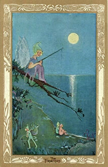 Moonlight Collection: The Fisherman - fairy fishing by moonlight