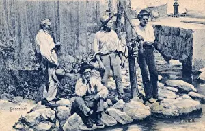 Fiume Prints: Fisherman at Rijeka (Fiume), Croatia