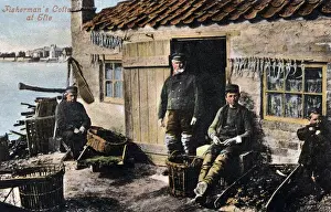 Fife Prints: Fishermans Cottage at Elie, Scotland