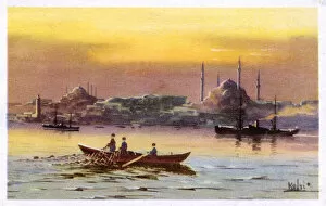 Haggia Collection: Fishermen draw in nets - The Golden Horn, Istanbul, Turkey