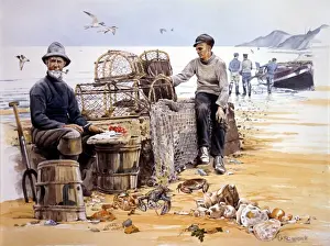 Sea Gulls Prints: Fishermen and lobster pots