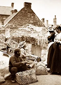 Possibly Prints: Fishermen in North Yorkshire, possibly Staithes or Whitby