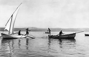 Oars Prints: Fishermen on the Sea of Galilee, Israel