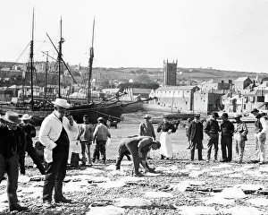 Fishermen St. Ives Cornwall Victorian period