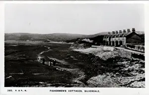 Cottages Prints: Fishermens Cottages, Silverdale, Lancashire