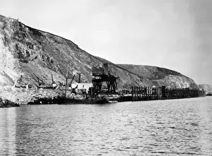 Fishguard Harbour Railway Station construction, South Wales
