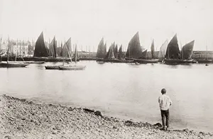 Boatman Prints: Fishing boats and the beach, St Ives, Cornwall
