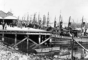 Herring Prints: Fishing boats, Blyth Northumberland early 1900's