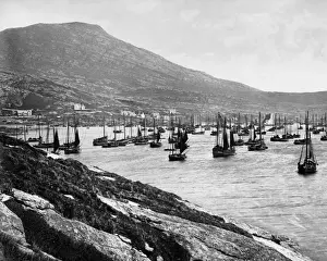Barra Prints: Fishing boats in Castle Bay, Barra, Scotland
