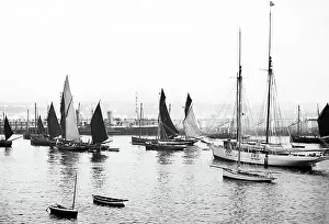 Fishing boats, Douglas, Isle of Man, Victorian period
