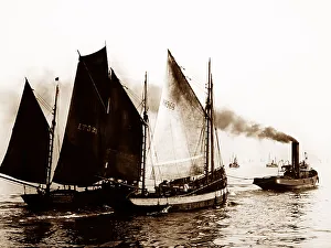 Fishing boats, Great Yarmouth, early 1900s