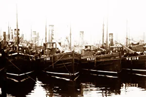Fishing boats, Great Yarmouth, early 1900s