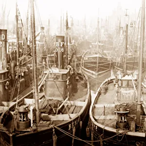 Fishing boats, Great Yarmouth, early 1900s