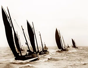 Fishing boats, Great Yarmouth, early 1900s