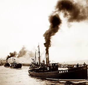 Fishing boats, Great Yarmouth, early 1900s