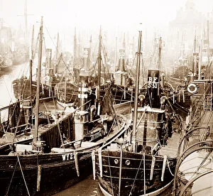 Fishing boats, Great Yarmouth, early 1900s
