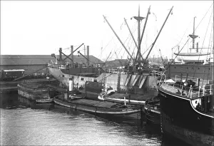 Fishing boats in a harbour, Devon