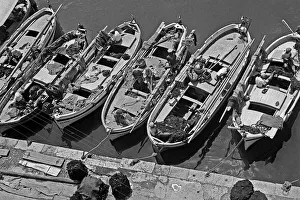 Mend Prints: Fishing boats, Old Port area of Marseilles, France