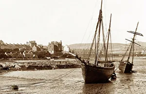 Fishing boats, Port St. Mary, Isle of Man, Victorian period