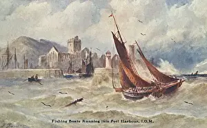 Fishing Boats running into Peel Harbour - Isle of Man