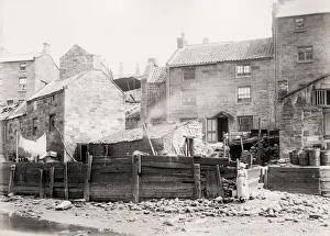 Center Prints: Fishing family cottage opening onto beach, Staithes, Yorkshi