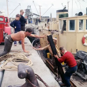 Brixham Prints: The Fishing fleet moored in Brixham Harbour, Devon