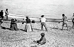 Fishing, Menton, France, Victorian period