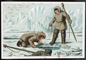 Eskimos Prints: Fishing for Seal