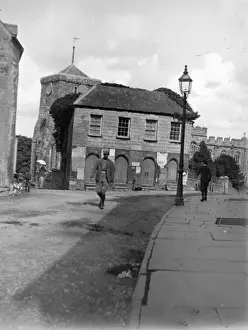 Fish Market Prints: Fishmarket and St Marys Church, Haverfordwest, South Wales