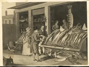 Eels Prints: Fishmongers Shop / C19Th