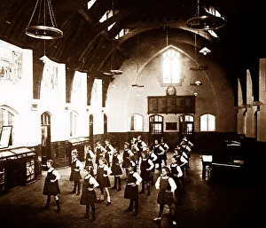 Bournville Prints: Keep fit class at Bournville Village in the 1920s