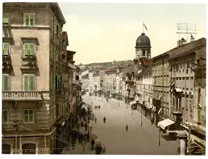 Fiume Prints: Fiume, the Corso, Croatia, Austro-Hungary
