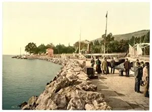 Fiume Prints: Fiume, the Mole, (i. e, Molo), Croatia, Austro-Hungary