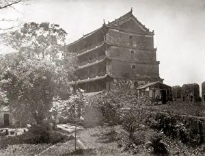 Storied Prints: Five-storied pagoda, Canton, China circa 1880s