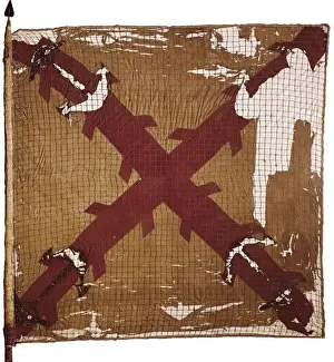 Infantrymen Prints: Flag of Spanish Navy Marines (18th c. ). SPAIN